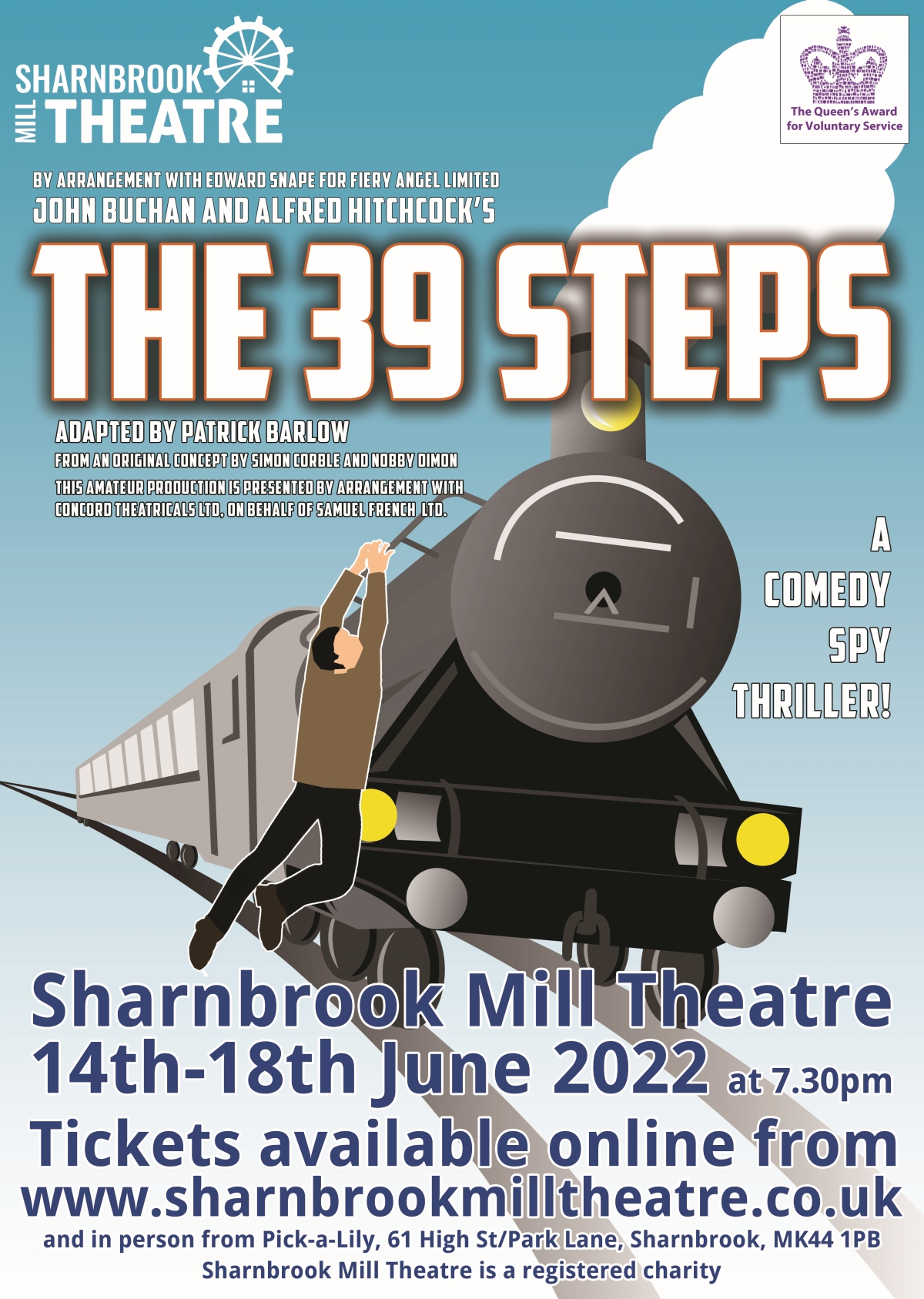 Tickets For The 39 Steps Are Now Available! – Sharnbrook Mill Theatre